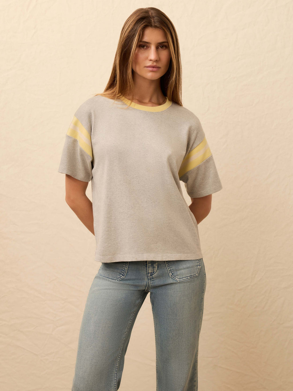 Sport Jersey Throwback Tee - Spring Grey Varsity