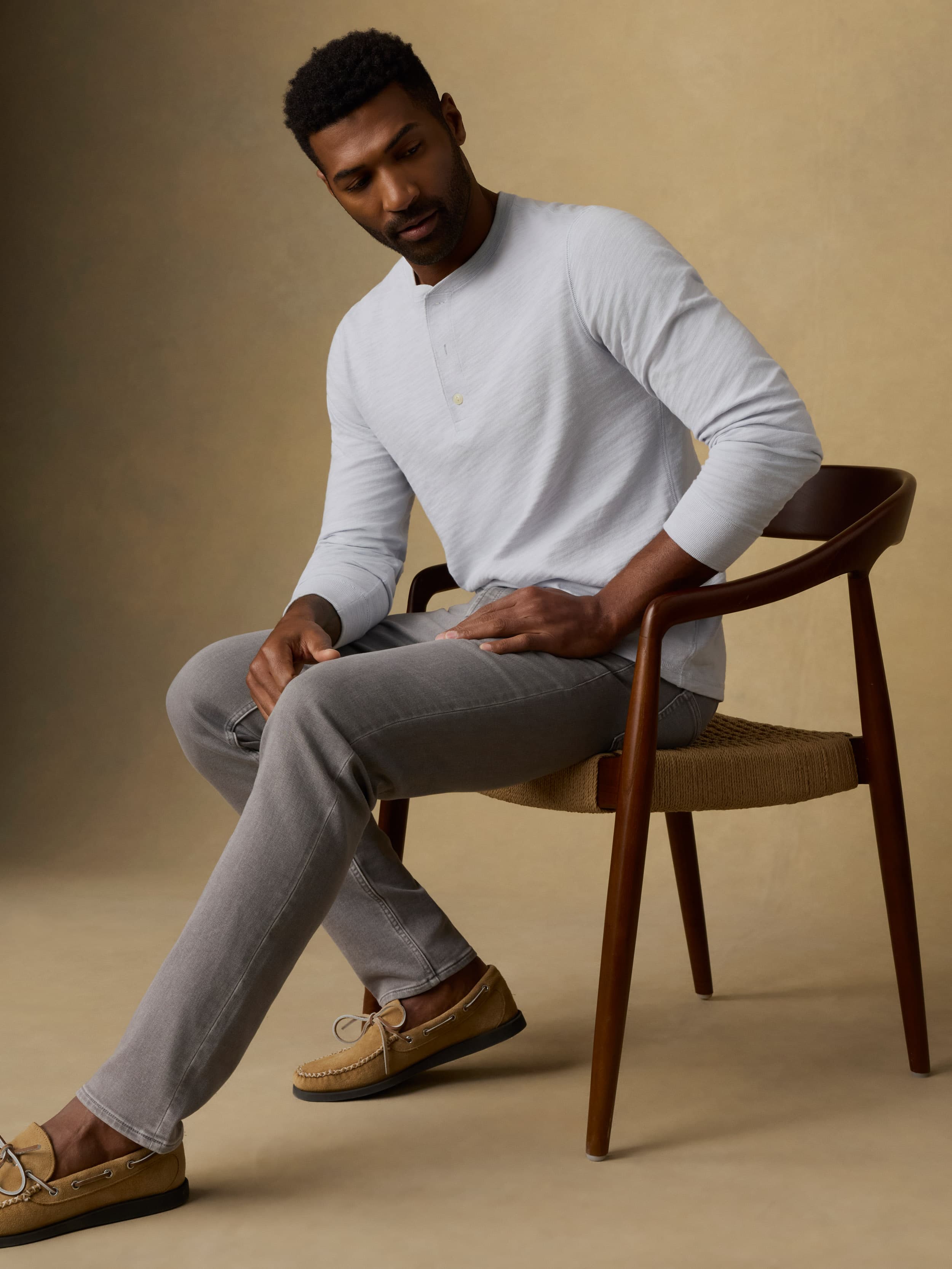 Stretch Terry 5-Pocket Pant - Steel Grey