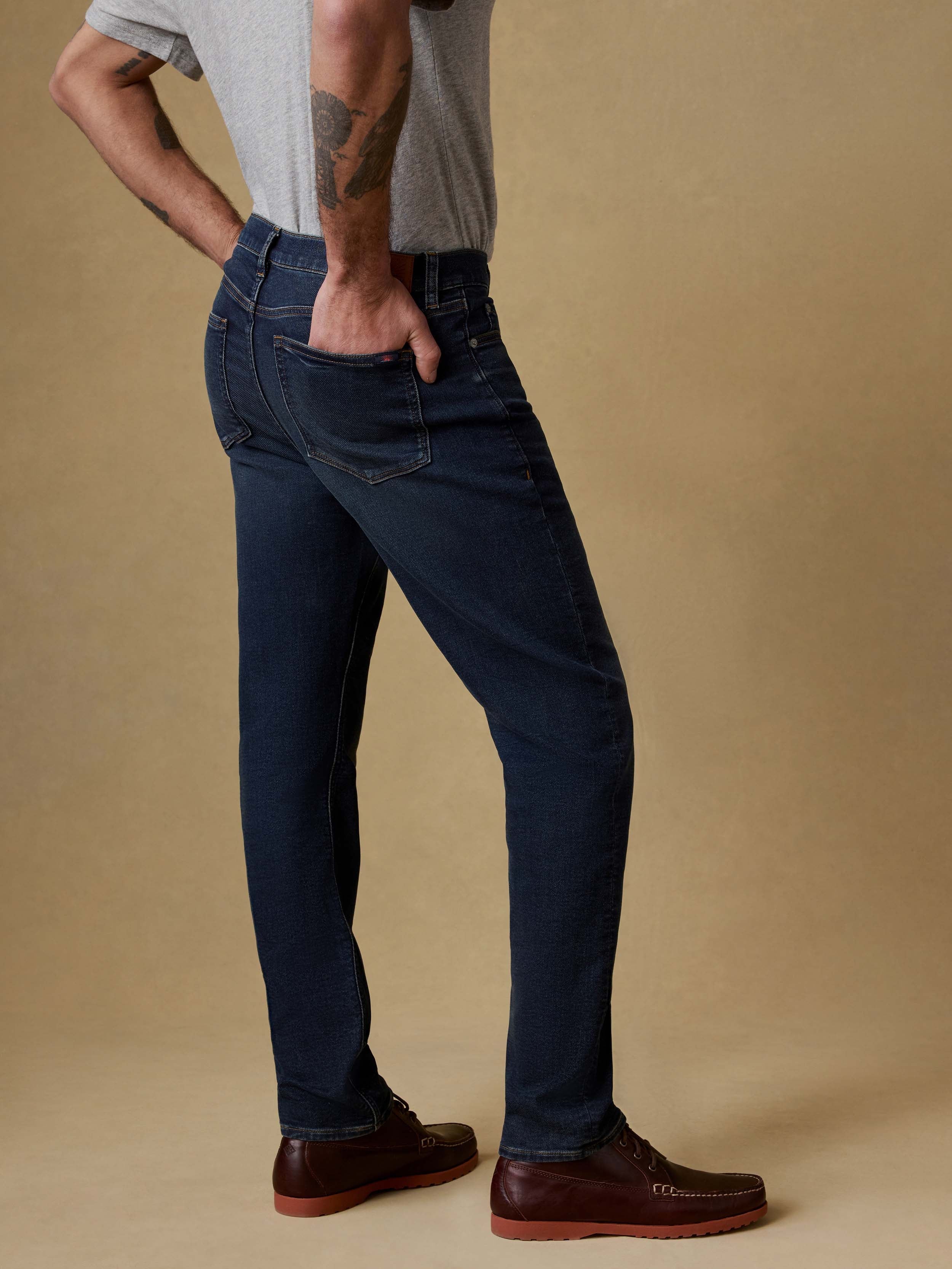 Stretch Terry Indigo 5 Pocket - Belmar Coast Wash