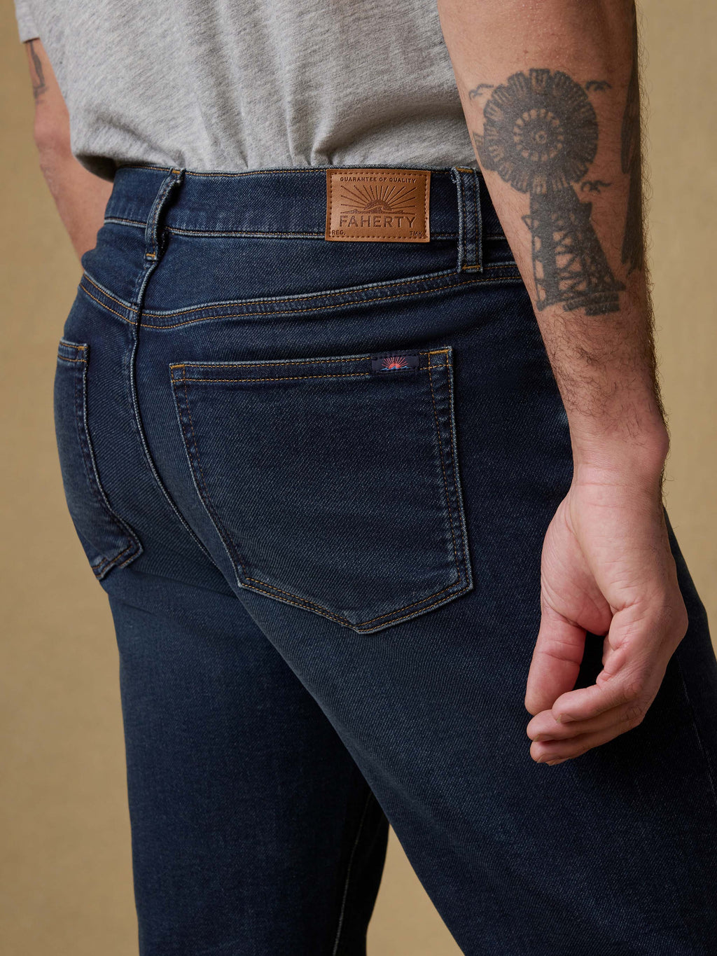 Stretch Terry Indigo 5 Pocket - Belmar Coast Wash