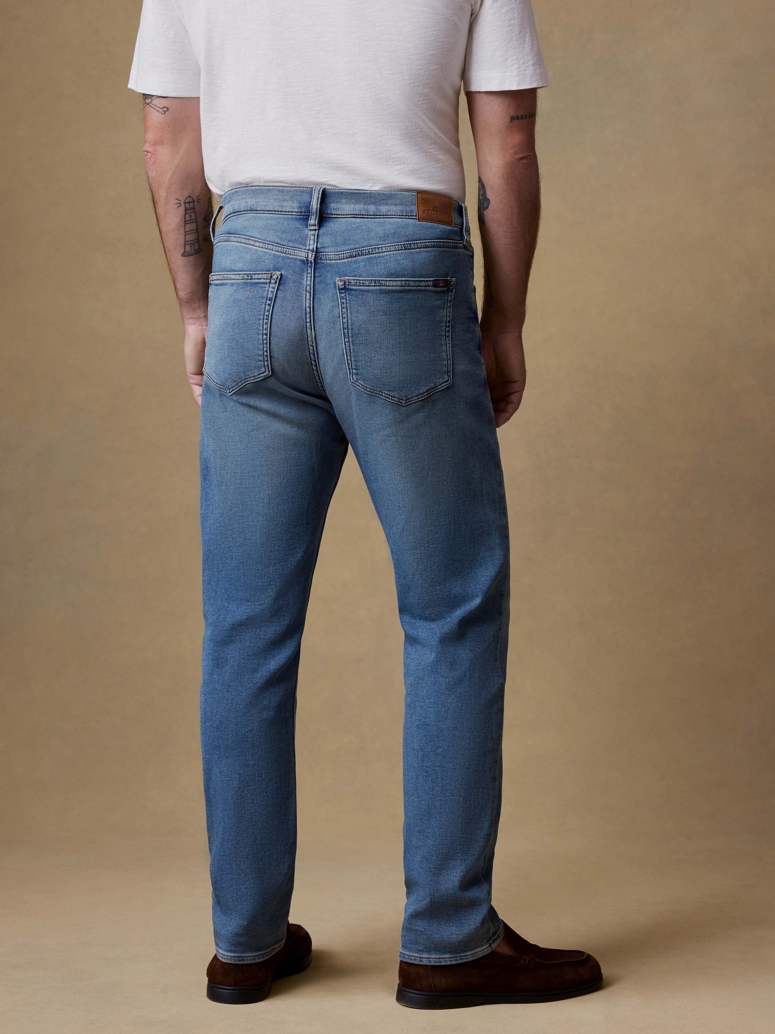 Stretch Terry Indigo 5-Pocket - Indigo Ocean Wash