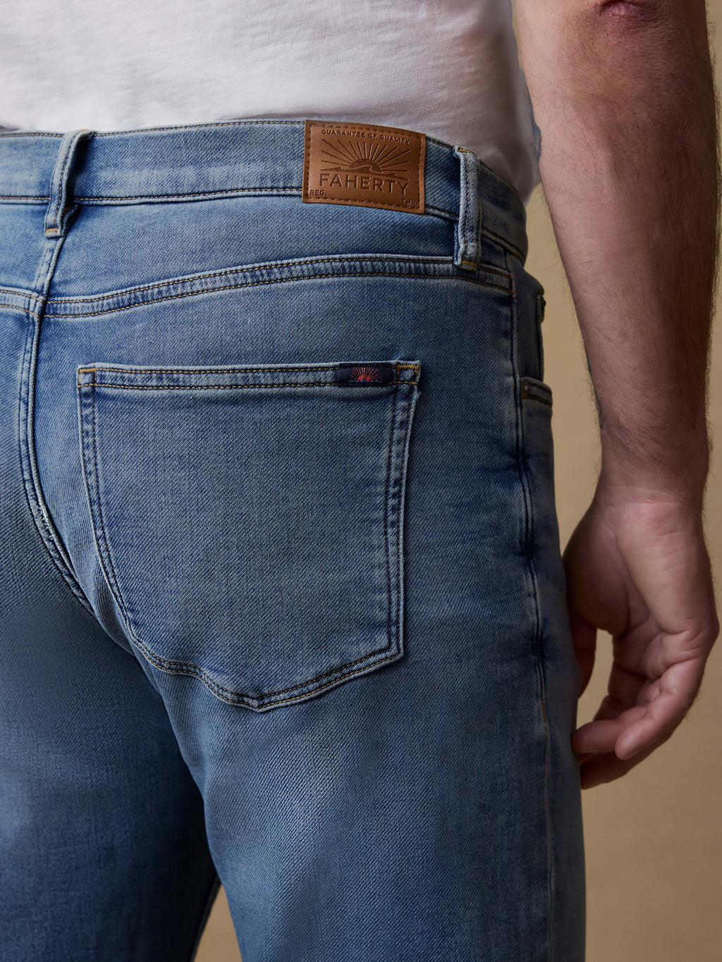 Stretch Terry Indigo 5-Pocket - Indigo Ocean Wash