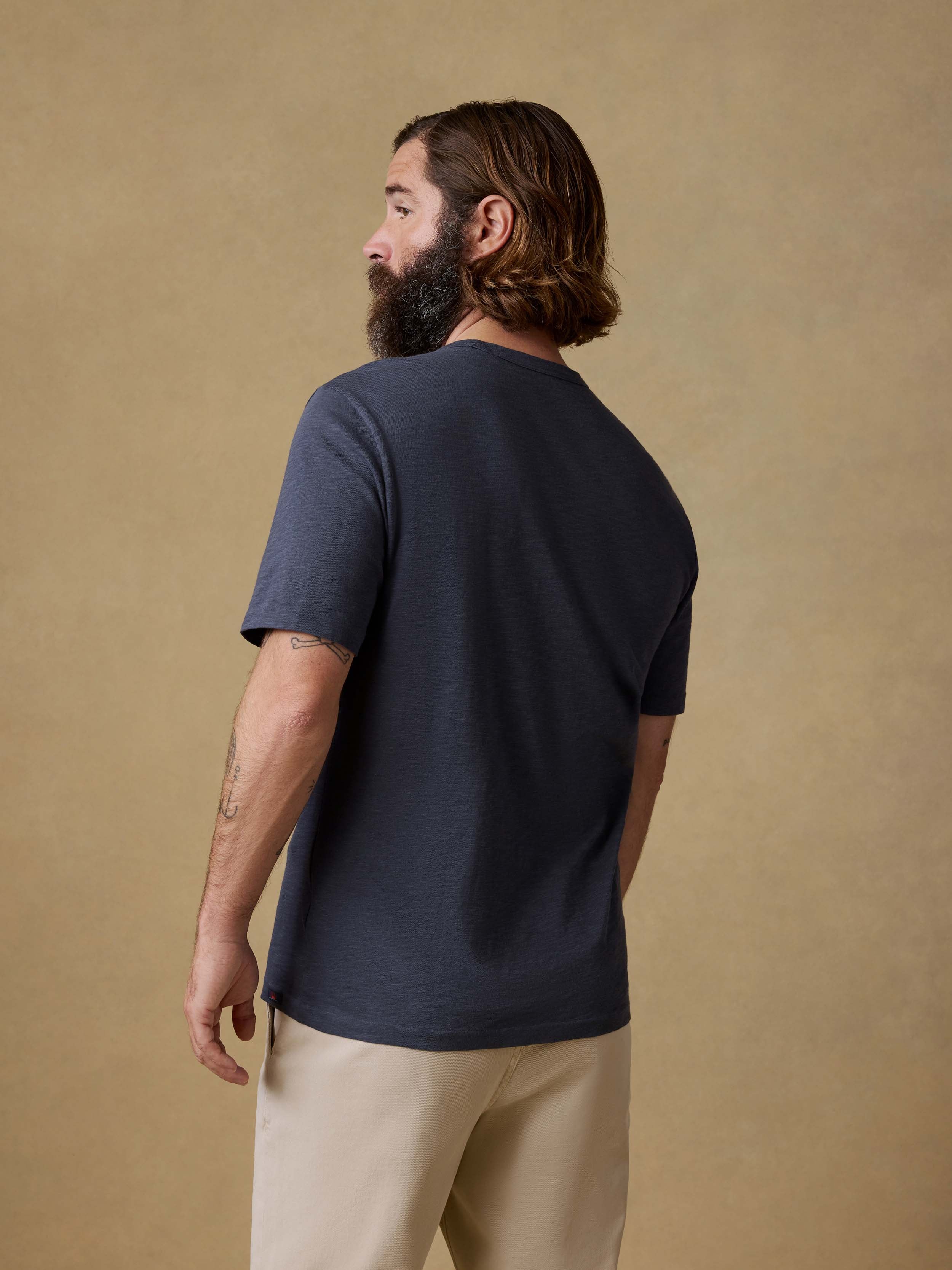 Sunwashed Regenerative Tee - Dune Navy