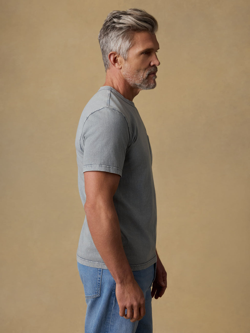 Short-Sleeve Recycled Cotton Tee - Lakeshore Grey