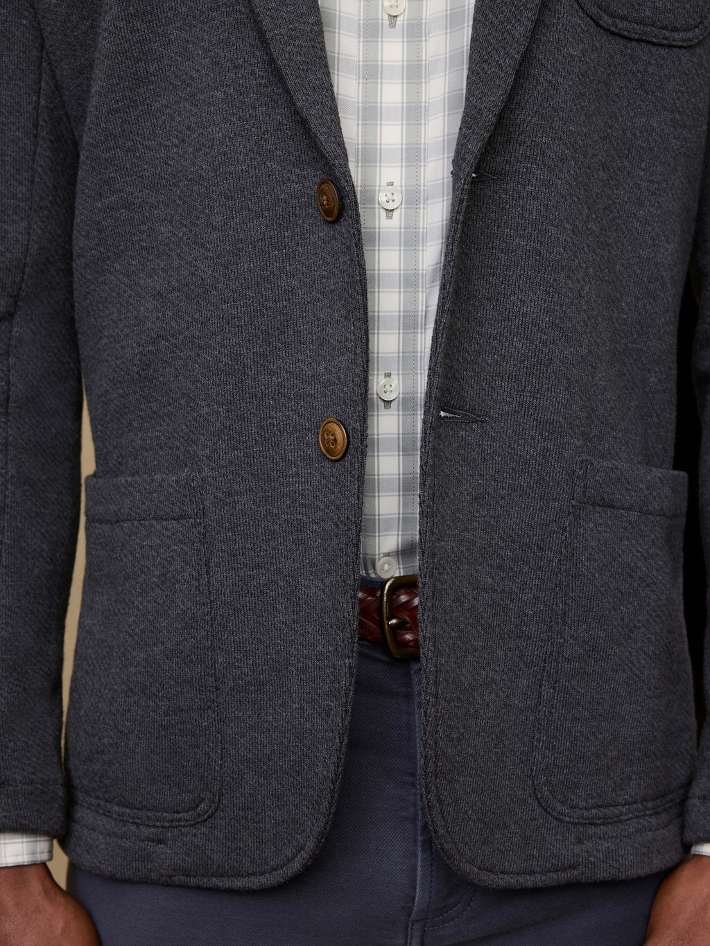 Inlet Knit Blazer - Black Sky Melange