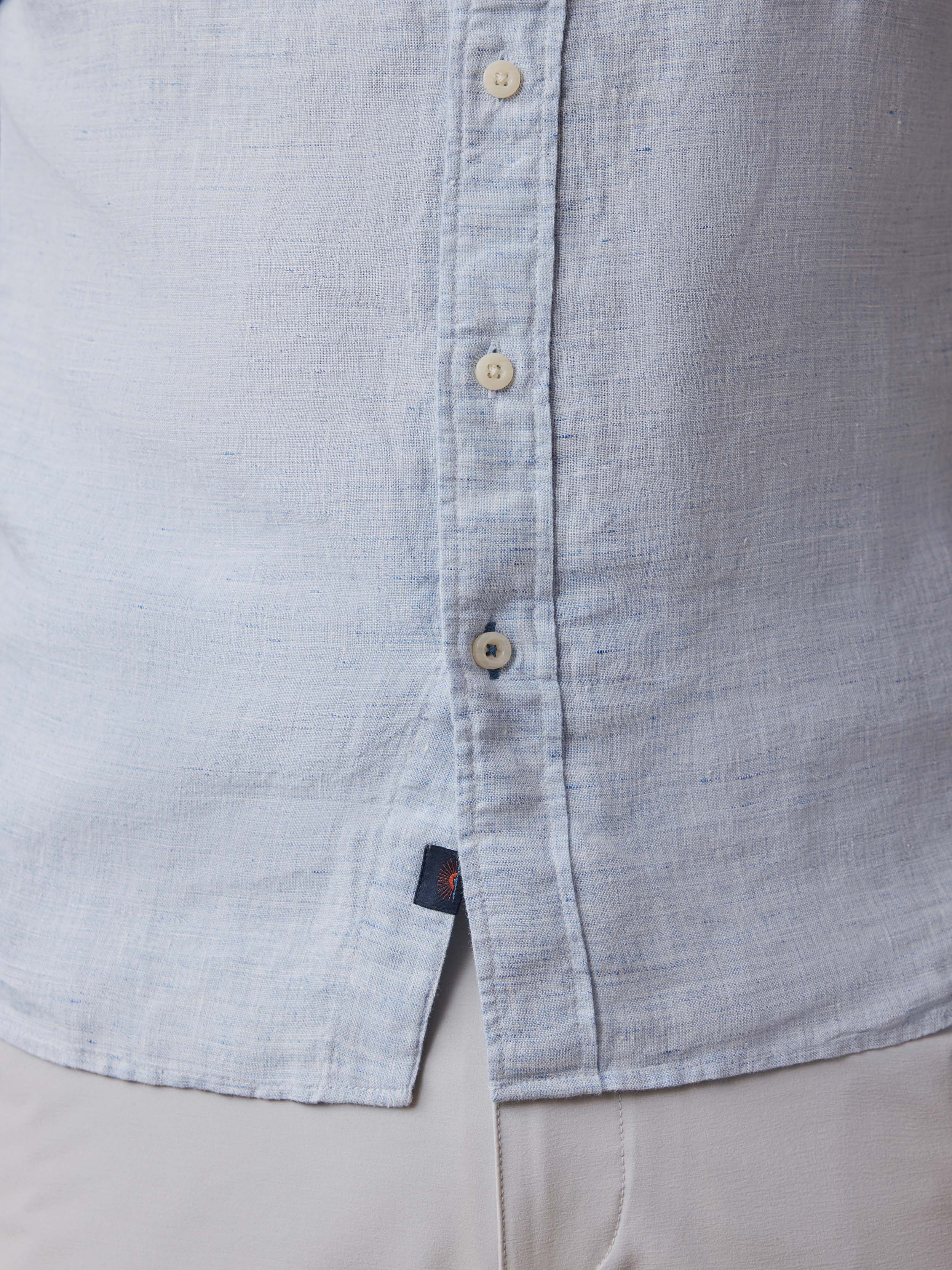 Laguna Linen Shirt - Light Blue Melange