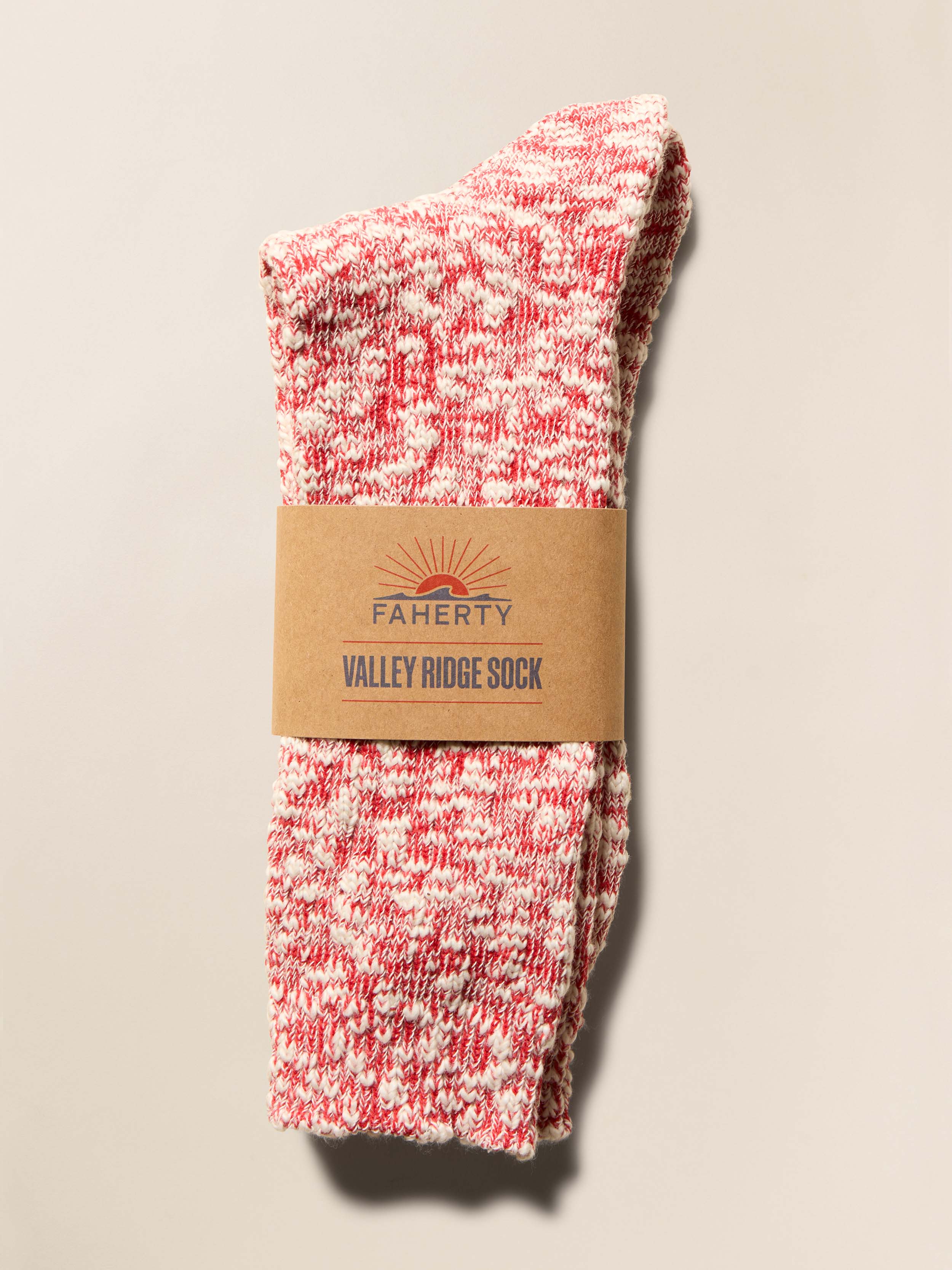 Valley Ridge Slub Sock - Red
