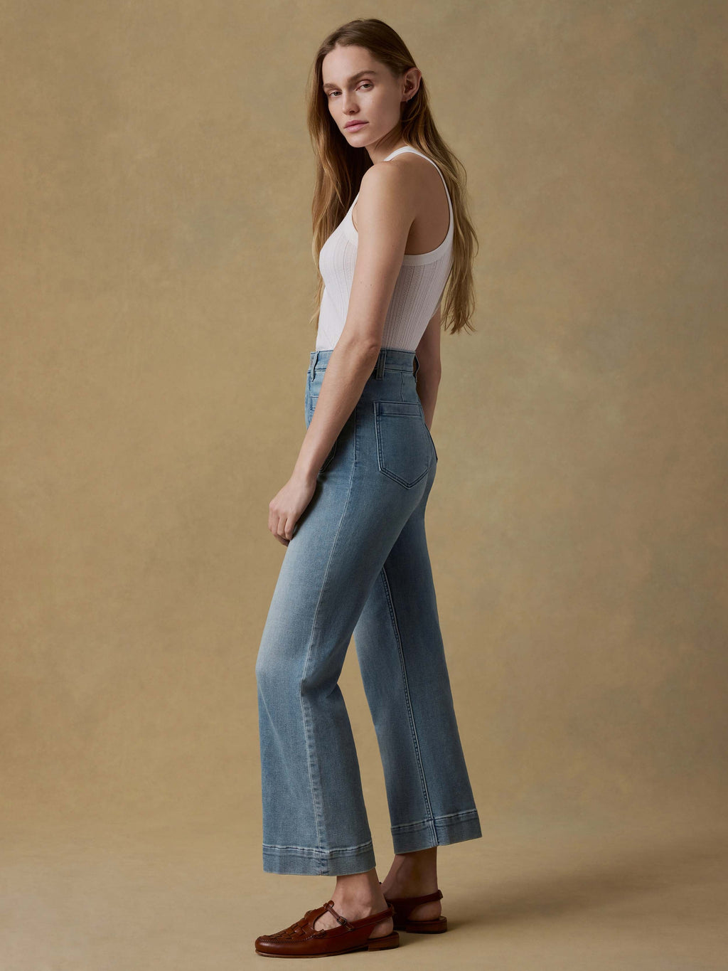 Stretch Terry Patch Pocket Ankle Pant - Eastern Shore Wash