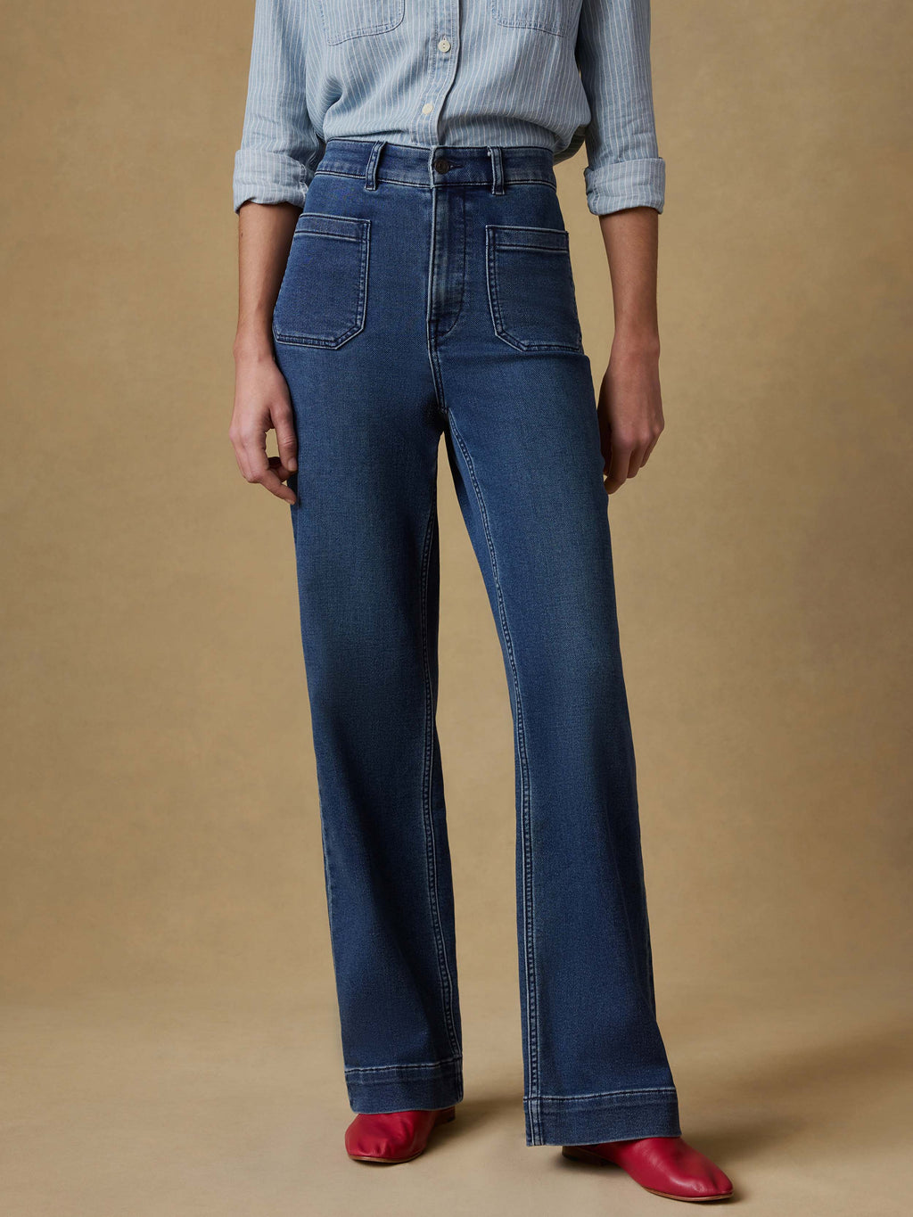 Stretch Terry Patch Pocket Pant - Creekstone Wash