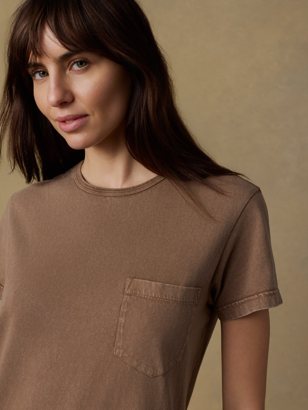 Recycled Cotton Jersey T Shirt Dress - Alpine Brown