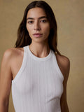 Paradise Pointelle Tank - White