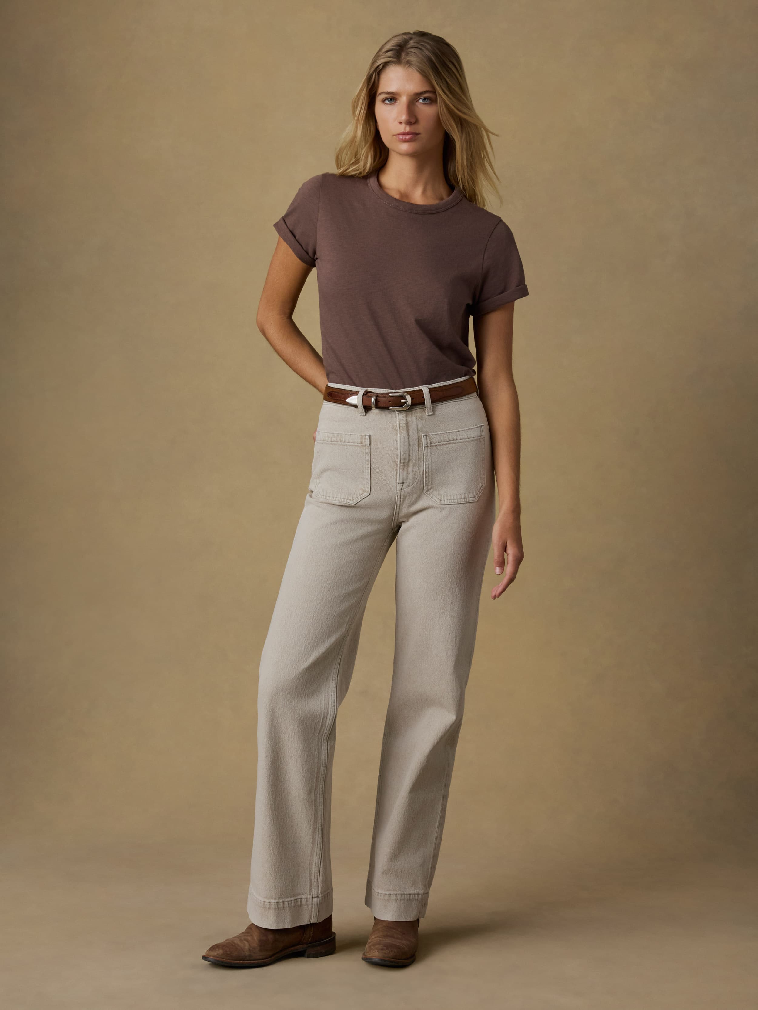 Sunwashed Regenerative Tee - Alpine Brown