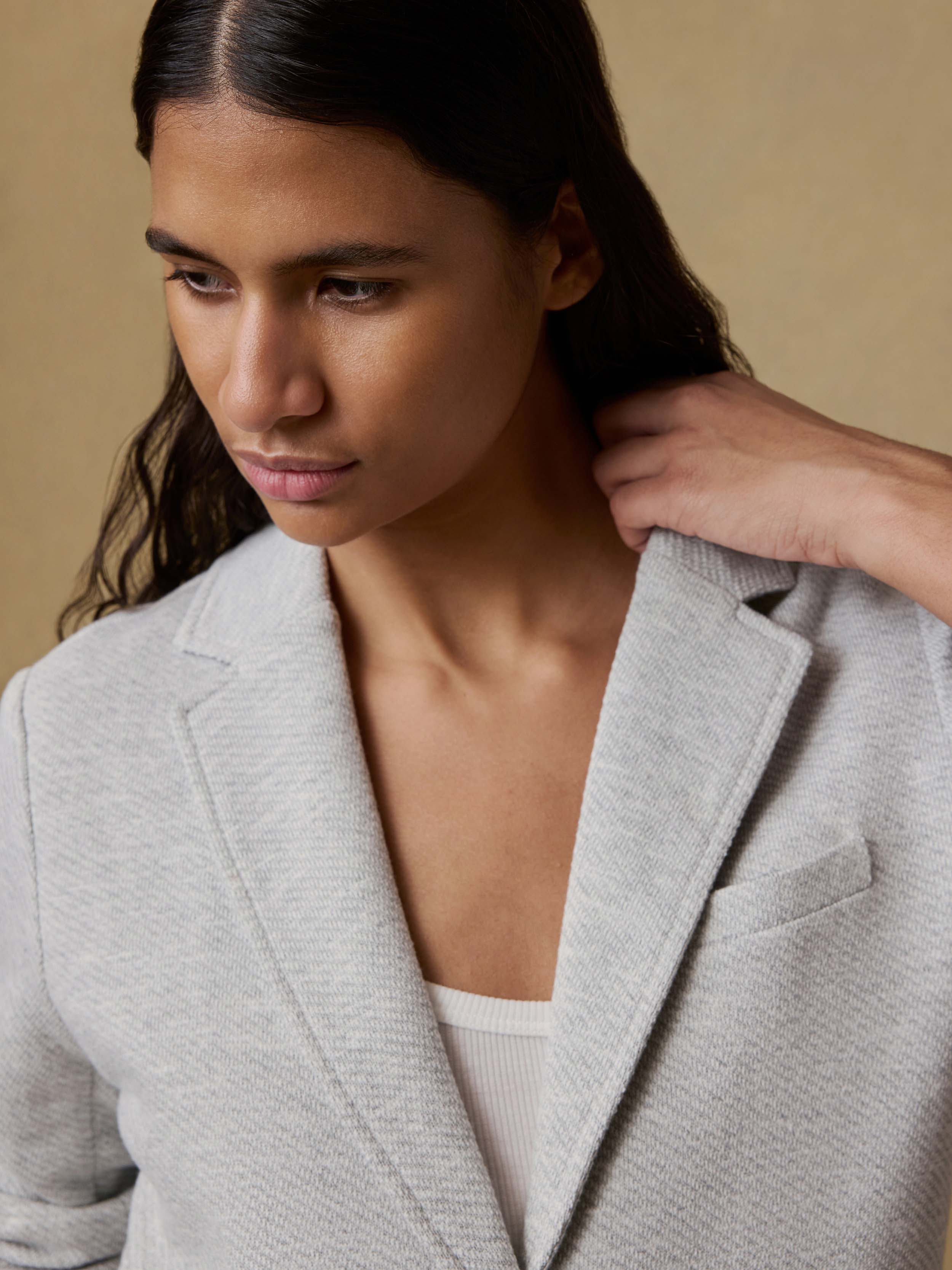Inlet Knit Blazer - Heather Grey